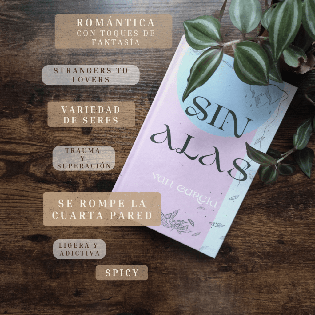Novela de romantasy Sin alas de Van G.